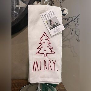 Rae Dunn Set of 3 Holiday Hand Towels, new!